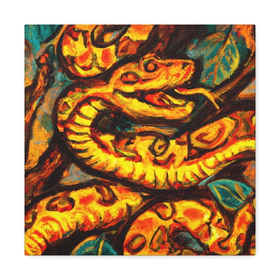Python in Paradise Garden - Canvas