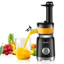 Pyukix Masticating Juicer for Fruits and Vegetables, Powerful Small Juicer Extractor Machine Compact