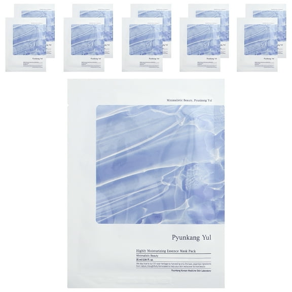 Pyunkang Yul Highly Moisturizing Essence Beauty Mask Pack, 10 Sheets, 0.84 fl oz (25 ml) Each