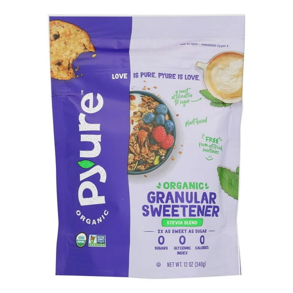 Pyure Granular Sweetener with Stevia 12 oz (Pack of 6)