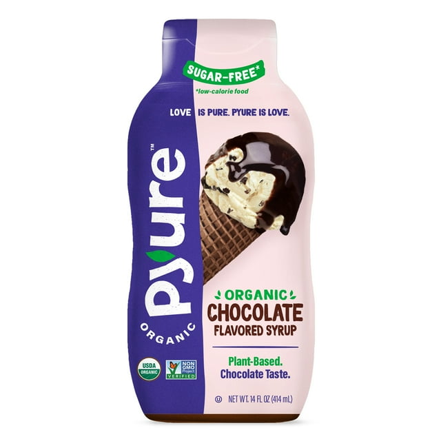 Pyure Organic Chocolate Dessert Syrup, SugarFree, 14 fl oz