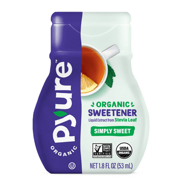 Pyure Organic Liquid Stevia Extract Sweetener, Simply Sweet, Sugar Substitute, 200 Servings Per Container, 1.8 Fluid Ounce