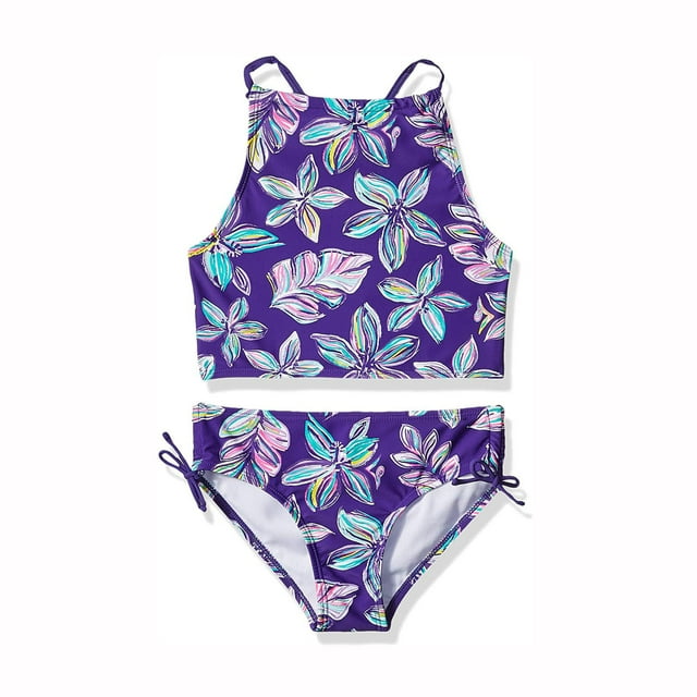 Pzocapte 2T Girls SwimsuIt Youth Girls SwimsuIt Halter Girls' Outfits Sport Tankini Beach Daisy 2-Piece SwimsuIt Girls Swimwear Baby Bathing SuIt 2T Girls SwimsuIt Sporty Style, Beach Style Little