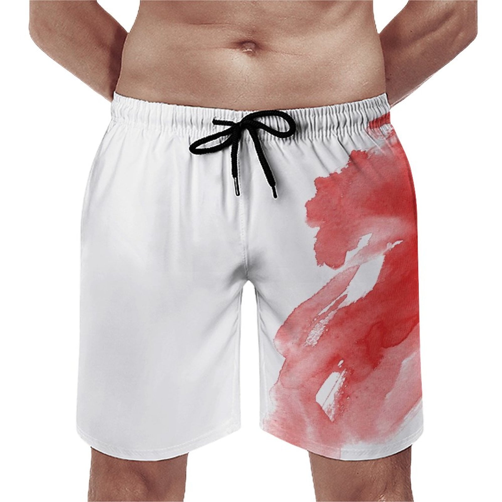 Pzocapte 4 of July Men's Board Shorts Piece Mens Bathing Suits 5 Inch