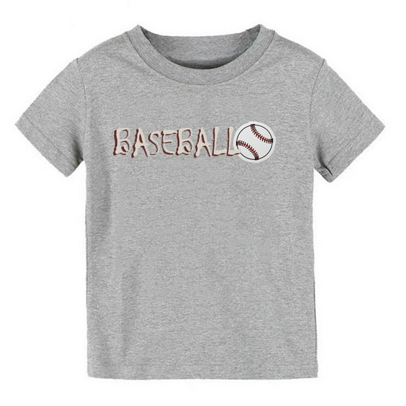 Pzocapte Gift for 8 Year Old Girl Toddler Girl Birthday Gift Summer Solid Color Baseball Cartoon Print Boys and Girls Tops Short Sleeved T Shirts for Boys and Girls Girls Shirts Little Girl Jewelry