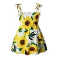 thumbnail image 1 of Pzocapte Girls Cream Dress Dresses Girls Flower Girl Dress 3T Sunflower Baby Dress Floral Toddler Beach Clothes Kids Girls Dress Girls Dress&Skirt Beach Style, Floral Girls' Dresses Flower, 1 of 3