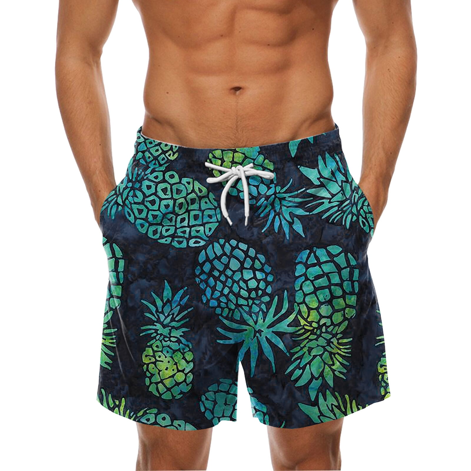 Pzocapte Indapendence Day Board Shorts Men's Plus Slunks Volleyball Shorts Men Floral Print with
