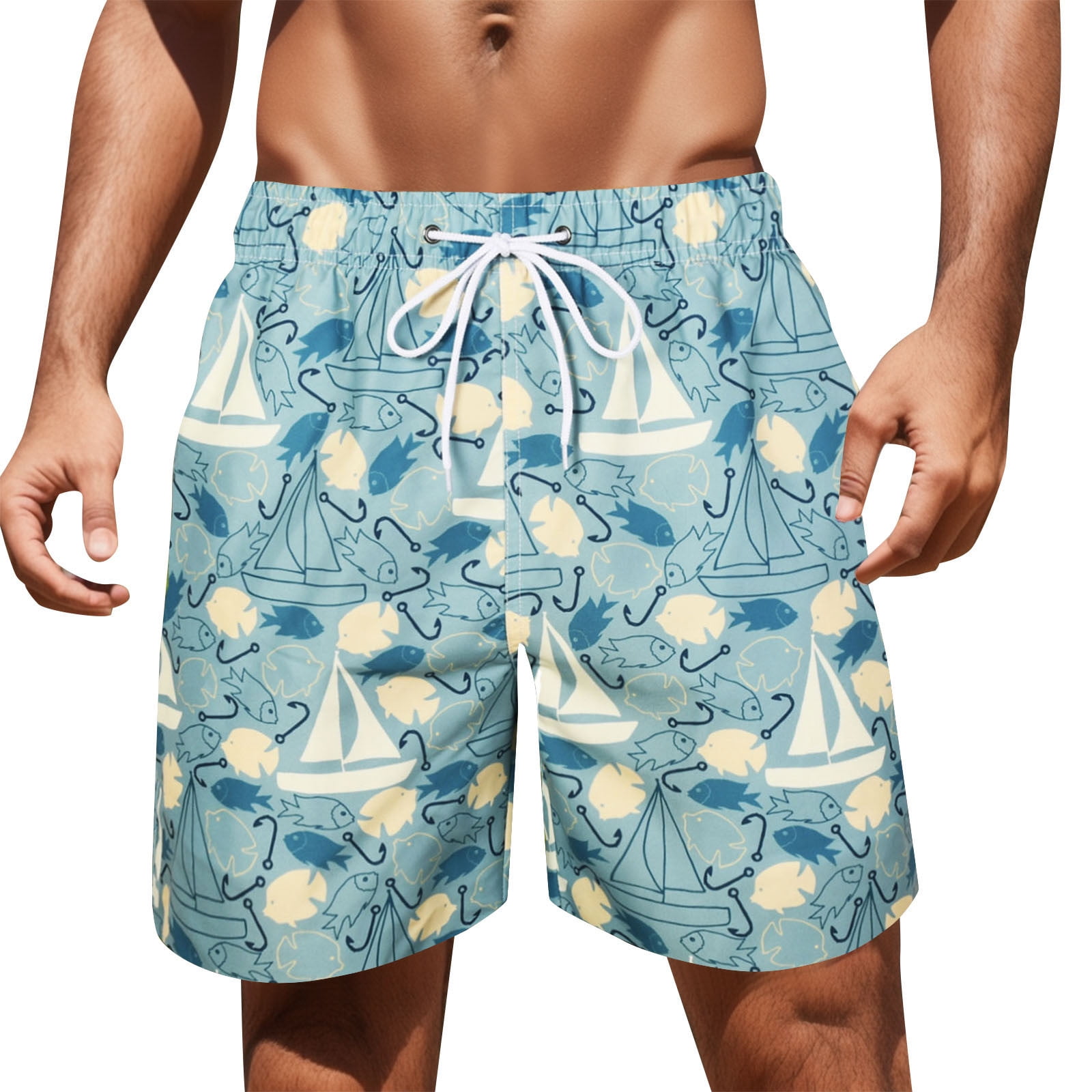 Pzocapte Independence Day Clothes Swimming Trunks Compression