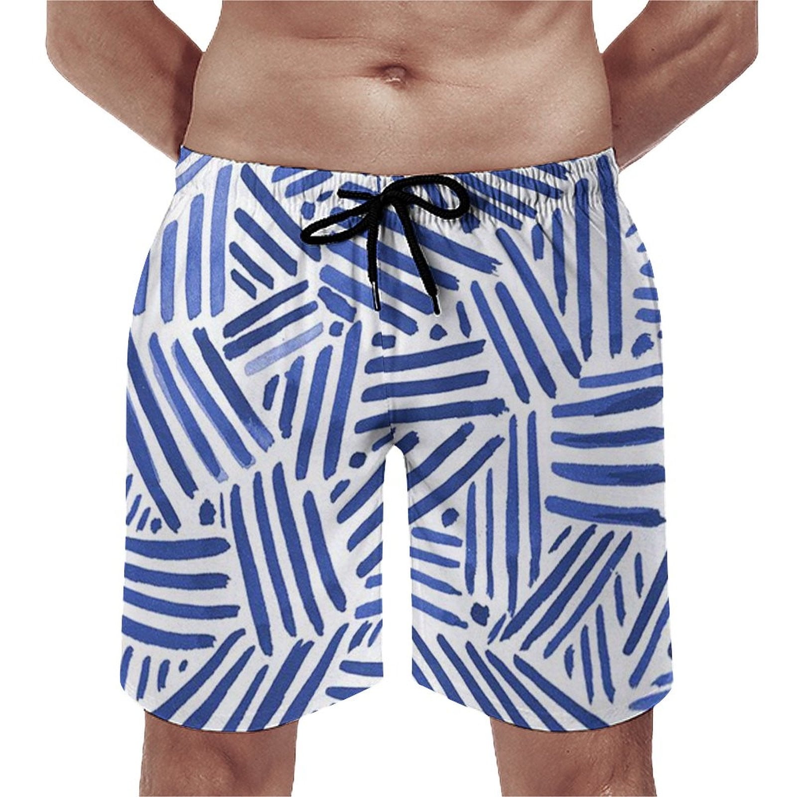 Pzocapte Independence Day Two Beach Shorts for Men Swimsuits Lifeguard