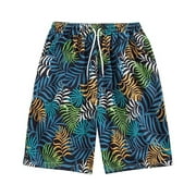 Pzocapte Independent Day Mens Board Shorts for Swimming Men's No Mesh Swim Trunks Quick Dry Hawaii 9 Inch Board Shorts Drawstring Tie Polyester Men's Swim Trunks Short Suitable for Outdoor Sports