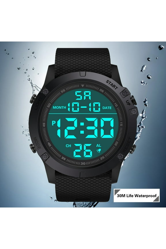 Pzocapte Men's Digital Fashion Originales Sport Miniwatch for Men Sport Watches for Women Dive