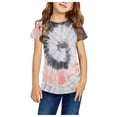 thumbnail image 1 of Pzocapte Preppy Clothes Kids Girls' Tops, Tees & Blouses Printed Sleeve Girls T-Shirt Kids Ruffles Tops Child Short Tie-Dyed Girls Tops Kids Purses for Girls Age 4-6 White Blouse for Girls, 1 of 3