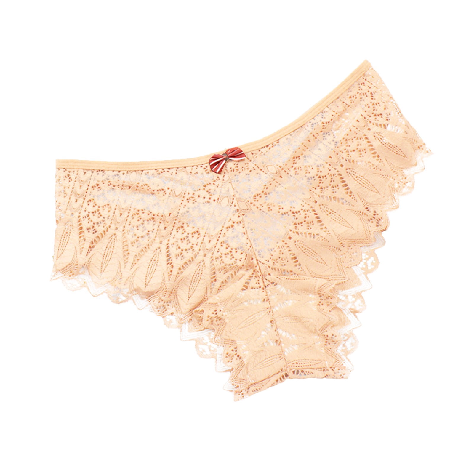 Werners Womens Underwear Underwear for Women Briefs Middle Waist Sexy Hot High End Lace Lady's Underwear Bowknot Belt Women's Briefs Panties Blumer De Algodon Para Mujer Lace Women's Thong