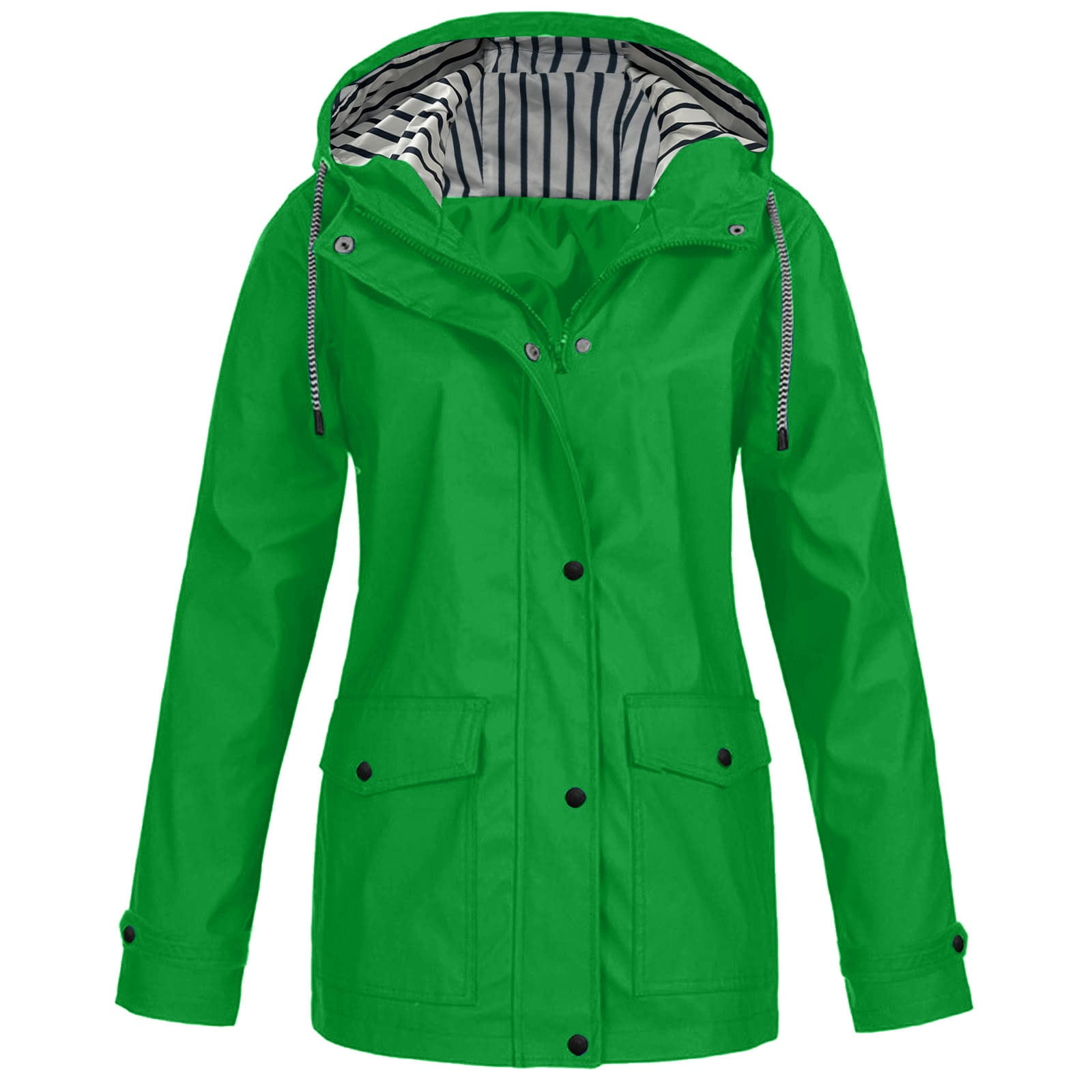 Army green rain jacket womens sales