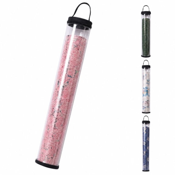 Pzsbry Clear Zippered Storage Tube, 24 in Long Organizer for Canvas Rug Poster & Cloth Roll Storage, Waterproof Dustproof Protection