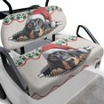 thumbnail image 1 of Pzuqiu 2-Piece Christmas Dachshund Golf Cart Seat Covers - Breathable Washable Protective Set for Golf Cart Accessories, 1 of 10