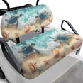 thumbnail image 1 of Pzuqiu 2-Piece Coastal Sea Turtle Golf Cart Seat Covers - Beach Themed Protector Set, Breathable & Stretch-Fit for EZGO, Club Car & Yamaha, 1 of 10