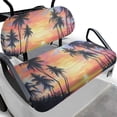 thumbnail image 1 of Pzuqiu 2 Piece Golf Cart Seat Covers Easy to Install Lightweight, Compatible with Outdoor Vehicle Golf Cart Backrest Cover(Palm Sunset), 1 of 10