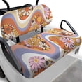 thumbnail image 1 of Pzuqiu 2 Piece Golf Cart Seat Covers Set Easy to Install Washable, Compatible with Golf Carts Golf Car Seat Golf Cart Seat Cushion(Cartoon Coloured Daisies), 1 of 9