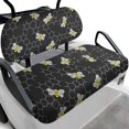 thumbnail image 1 of Pzuqiu 2-Piece Honeycomb Bee Golf Cart Seat Covers - Breathable Washable Protective Set for Most 2-Seater Golf Carts, 1 of 10