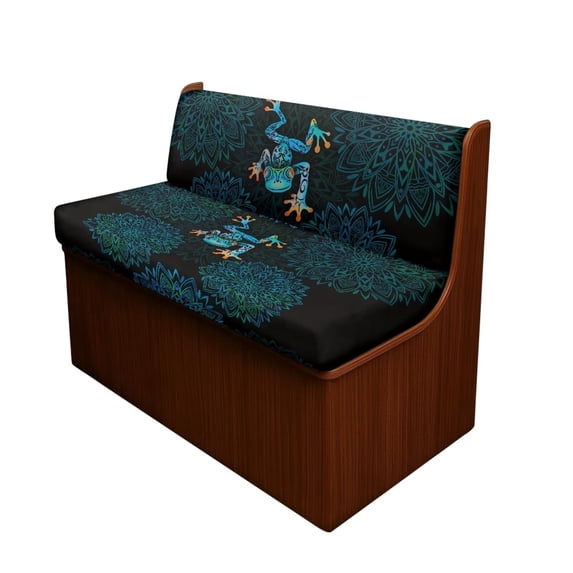 Pzuqiu 2 Piece RV Dinette Cushion Covers Soft Fabric Elastic Camper Cushion Covers Tree Frog Print RV Sofa Split Seat Cover for Travel Trailer Couch