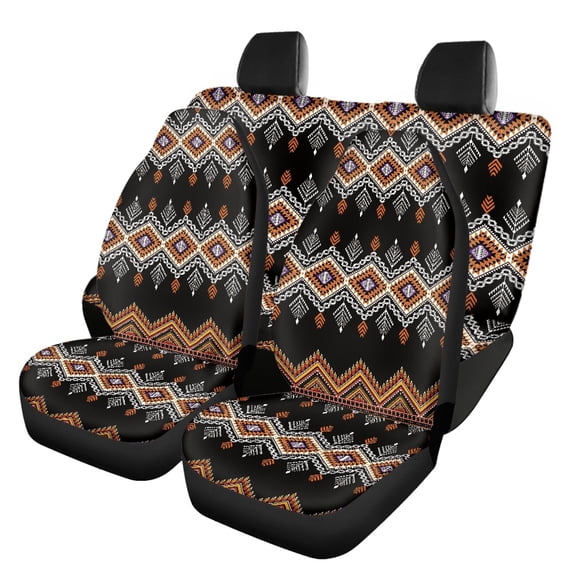 Pzuqiu Abstract Waves Car Seat Covers Interior, Suitable for Car Interior Accessories Auto Seats Car Seats, Front Rear Seat Covers for Truck most Cars