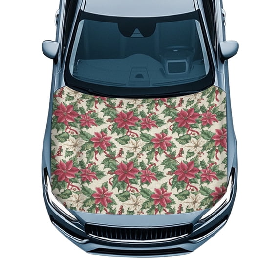 Pzuqiu All Season Protection Car Hood Cover Swimsuit Fabric Car Hood Cover Protector, Car Hood Protectors Cover Universal for Pickup Truck Vehicles