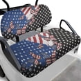 thumbnail image 1 of Pzuqiu American Flag Butterfly Golf Cart Seat Cover Set - Breathable Stretch-Fit Protector | Compatible with EZGO, Club Car & Yamaha 2-Passenger Carts, 1 of 10