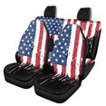 thumbnail image 1 of Pzuqiu American Flag Pattern Car Seat Covers Full Set Easy to Install Light Front and Rear Seat Cover Set, Stretchy Breathable Compatible, 1 of 10