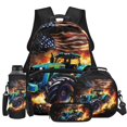 thumbnail image 1 of Pzuqiu American Flag Tractor 17 Inch Kids Backpack 4PCS Set All Season Lightweight School Backpack with Insulated Lunch Bag, Pencil Case Water Bottle Holder for Elementary, 1 of 7