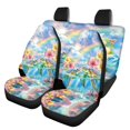 thumbnail image 1 of Pzuqiu Automotive Vehicle Cushion Full Set Polyester, Compatible with Auto Seats SUV Seats, for Truck Cars, Underwater Sea Turtle & Hibiscus Floral Print, 1 of 10