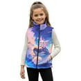 thumbnail image 1 of Pzuqiu Axolotl Girls Sleeveless Vests 2T Fall Winter Clothes Personalized Winter Lightweight Sleeveless Fleece Jacket with Pocket Fall Outfits Fashion Clothing for Daily Life, 1 of 7