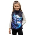 thumbnail image 1 of Pzuqiu Axolotl Kids Outerwear Vest Casual Clothes for Boys 4T Comfortable Winter Lightweight Sleeveless Fleece Jacket with Pocket Full Zip Fall Outerwear Versatile for Boys, 1 of 7
