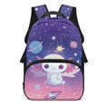 thumbnail image 1 of Pzuqiu Axolotl Print Elementary School Backpack for Kids Ages 6-18 Adjustable Straps Large Capacity 17 Inch Breathable Schoolbag for Back to School Daily Use Travel Activities, 1 of 7