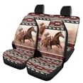 thumbnail image 1 of Pzuqiu Aztec Horse Car Seat Covers Full Set 4 Pack Easy to Install Front Seat Protector Auto Seat Rear Split Bench Cover Universal Automotive Seat Cover Accessories, 1 of 7