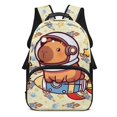 thumbnail image 1 of Pzuqiu Basketball Player Capybara Kids Backpack for K-12 Grades 17 Inch Large Capacity Lightweight Schoolbag Back to School Elementary School Backpack for Boys Girls Ages 6-18, 1 of 7