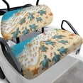 thumbnail image 1 of Pzuqiu Beach Sea Turtle Print Golf Cart Seat Cover Set - 2-Piece Stretchable & Washable - All-Weather Protection for Ezgo, Club Car & Yamaha, 1 of 10