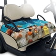 thumbnail image 1 of Pzuqiu Beach Seashell Quilted Golf Cart Seat Cover | 2-Person Universal Fit with 4 Pockets | Non-Slip Protective Golf Cart Accessory, 1 of 9
