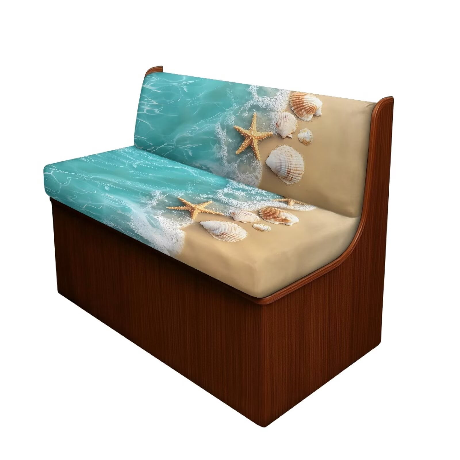 Pzuqiu Beach Starfish RV Dinette Cushion Covers Stretchable Loveseat Sofa Furniture Protector Elastic Camper Cushion Slipcoversfor RV Camper Car Bench