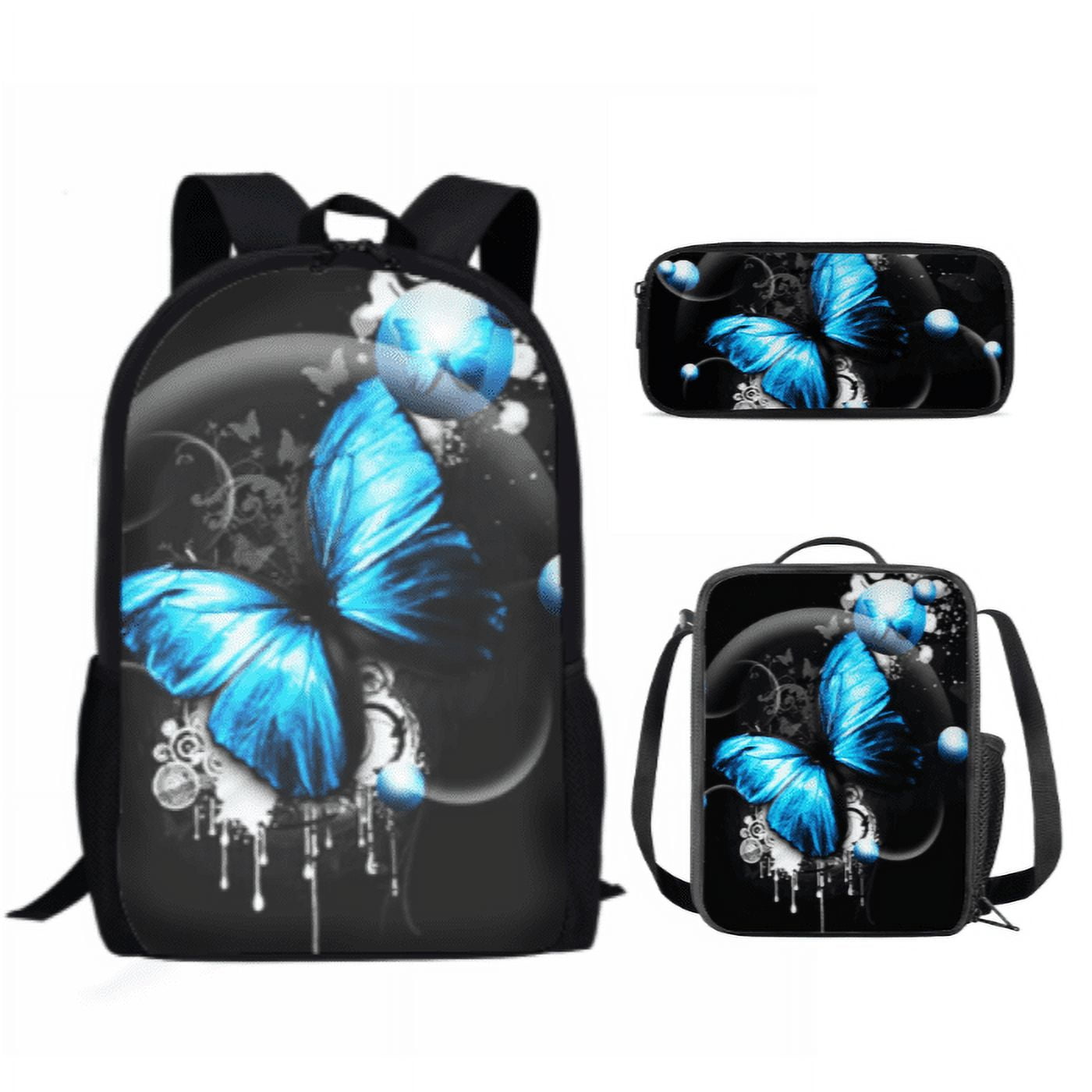  Beauty Collector Cool Blue Galaxy Cat Backpacks Boys School Bag  Set Personalized for Teens Book Bags with Lunch Bag and Pencil Case : Home