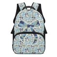 thumbnail image 1 of Pzuqiu Blue Camo Bow Kids Backpack 17 Inch Large Capacity School Backpacks with Adjustable Padded Straps Back to School Backpack Lightweight Breathable Schoolbag for Boys Girls Ages 6-18, 1 of 7