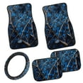 thumbnail image 1 of Pzuqiu Blue Camo Hunting Car Floor Mats Car Steering Wheel Cover Full Set Easy to Install 5 Piece Car Floor Mats All Weather with Anti-Slip Pad Removable Automotive Accessories for Cars, 1 of 6