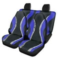 thumbnail image 1 of Pzuqiu Blue Car Seat Covers Full Set 4 Pcs Car Interior Decor Front & Rear Seat Covers Soft Breathable Seat Protector Universal Automotive Seat Cover Accessories, 1 of 7