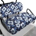thumbnail image 1 of Pzuqiu Blue Floral 2-Piece Golf Cart Seat Covers Set - Breathable Washable Protective Cover for Most 2-Seater Golf Carts, 1 of 10