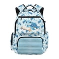 thumbnail image 1 of Pzuqiu Blue Sea Turtle 17 Inches Backpacks Boys Boys Schoolbags Bookbags with Adjustable Shoulder Strap Large Capacity Daypack for Outdoor Camping Hiking Rucksack Breathable, 1 of 7
