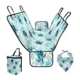 thumbnail image 1 of Pzuqiu Blue Sea Turtle Car Seat Cover for Back Seat Sedan Scratchproof and Nonslip Dog Hammock with Classic Triangle Bandana Scarf & Large Capacity Hanging Car Trash Can, 1 of 6