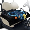 thumbnail image 1 of Pzuqiu Blue Sea Turtle Floral Quilted Golf Cart Seat Cover | 2-Person Universal Fit with 4 Pockets | Non-Slip Protective Golf Accessory, 1 of 9