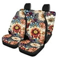 thumbnail image 1 of Pzuqiu Boho Colorful Flower Full Set Universal Seat Covers for Cars Lightweight Automotive Cover Accessories Decor Accessories Washable Easy to Install for Cars Truck Universal Fit Set, Colorful, 1 of 7