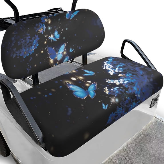 Pzuqiu Butterflies Golf Cart Seat Covers Easy to Install, Fit for Outdoor Golf Carts Suitable for Club Car Precedent Ezgo Golf Cart