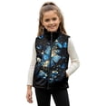 thumbnail image 1 of Pzuqiu Butterfly Kids Zip Up Vest Size 2 Lightweight Warm Zipper Winter Sleeveless Jacket with Pockets Practical Fall Outerwear Versatile Toddler Girl Clothes for Young Girls, 1 of 7